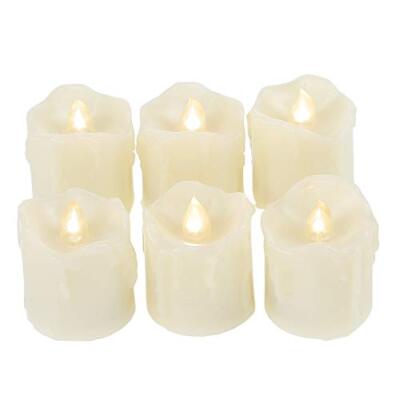 Battery Operated Led Votive Candles With Timer Realistic Fli