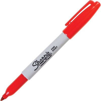 Sharpie Permanent Fine Point Marker Red (SAN30002) 3pack