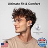QCY Crossky C30 Open Ear Headphones Wireless Bluetooth, Clip-On Earbuds with 4 ENC Noise Cancelling Mic, Stable Fit, Dual Connection, EQ Customized, Sports Earphones for Workout/Running