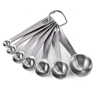Measuring Spoons 18/8 Stainless Steel Measuring Spoons 1/8-tsp To 1-tbsp, 7-Pack
