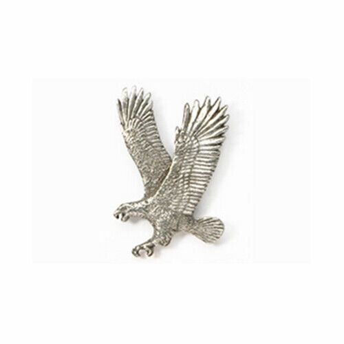 Eagle Lapel Pin Wildlife Pewter Hat Pin by artist GG Harris Flying Eagle