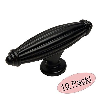 *10 Pack* Cosmas Cabinet Hardware Flat / Matte Black Knobs #7121FB
