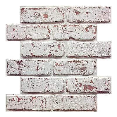 10 Pcs 3D Faux Brick Wall Panels -11.8''X11.8'' Small Size Thin PVC Brick Peel