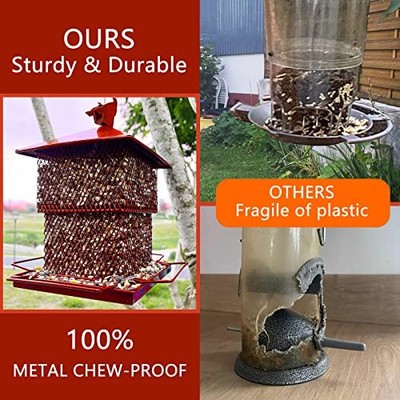 Bird Feeders For Outside 6.5 Lbs Large Capacity Metal Mesh Wild Bird Feeder