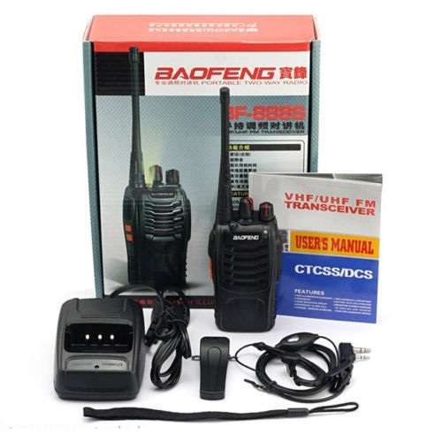 Baofeng BF-888S UHF 400-470 Mhz Ricetrasmettitore FM Walkie Talkie linq