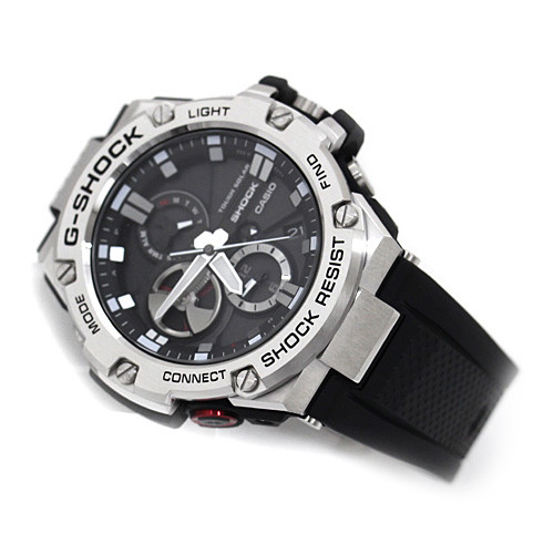 Pre-owned G-shock Casio  Gst-b100-1ajf G-steel Bluetooth Ios Android Solar Gst-b100-1a