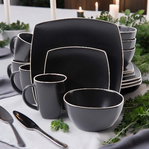 For 4, Black Stoneware, Modern Design