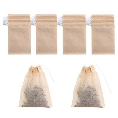400x Bolsas de filtro de t&eacute; desechables Bolsas de t&eacute; de ho
