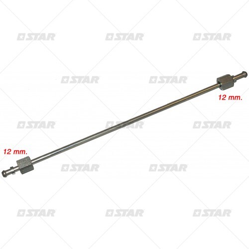 Einspritzleitung Dieselleitung Stahl 550mm lg. d:1,5mm D:6mm 2x 12x1,5 Verschrau