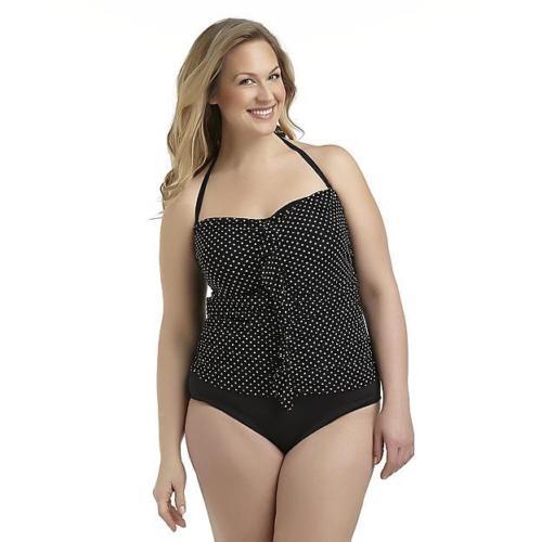 Polka Dot Plus Size Swimwear for Women