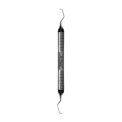 HU-FRIEDY #3/4 AFTER FIVE CURETTE RIGID #7 SATIN STEEL COLOURS HANDLE (x4)
