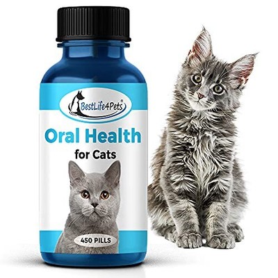 BestLife4Pets Oral Health for Cats - Cat Dental Care Supplement Anti inflammator