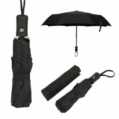 Automatic Black Umbrella Anti-UV Sun/Rain Windproof 3 Folding Compact Umbrella