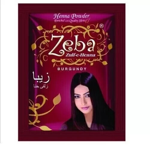Teinture Pour Cheveux Zeba Indian Herbal Henna Hina (Bourgogne) Amla Aritha (...
