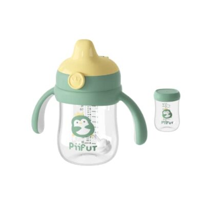 With Storage Lid For 6-18 Months Leak Proof Weighted Straw L...
