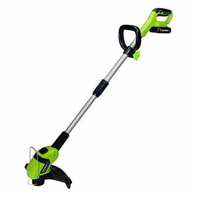 Earthwise LST02010 20-Volt 10-Inch Cordless String Trimmer 2.0Ah Battery & Fa...