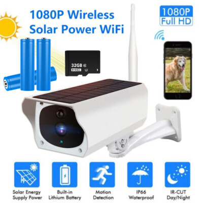 Camara De Seguridad WIFI Inalambrica Solar Para Casa Exterior HD 1080P Con Audio