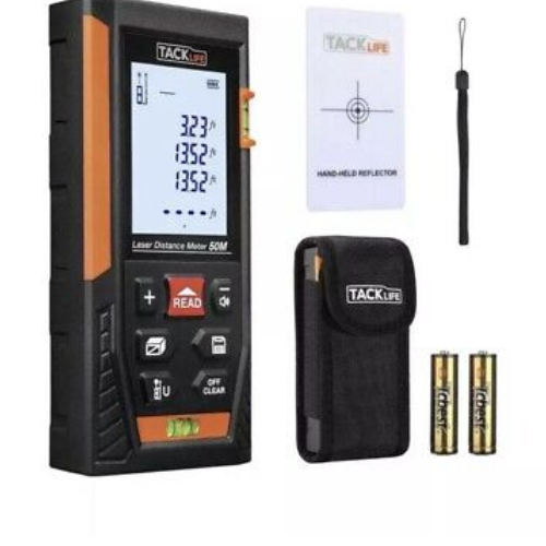 Tacklife Laser Distance Meter 164' HD-50 Test Measure& Inspect