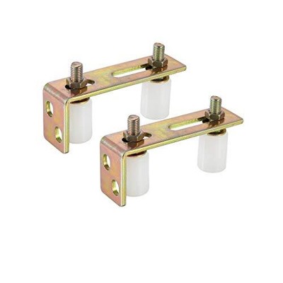 Slide Gate Guide Roller with L Post Bracket Adjustable Dual Nylon Rollers Ga