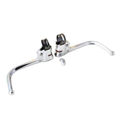 Dia-Compe DC 139 Brake Lever Set - Bent Guidonnet Style Vintage Retro - Silver