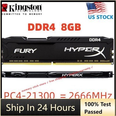 HyperX FURY DDR4 8GB 2666 MHz PC4-21300 Desktop RAM Memory DIMM 288PINS 1x 8GB