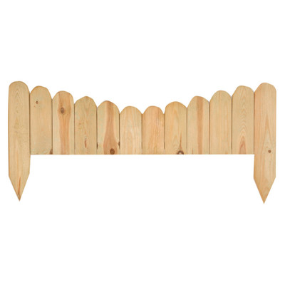 Konkave Palisade aus imprägniertem Kiefernholz CM 110x50 Zaun für...