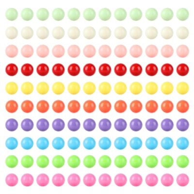 0.47 inch(12mm) Game Replacement Marbles Balls120pcs Solid Color Acrylic Gam