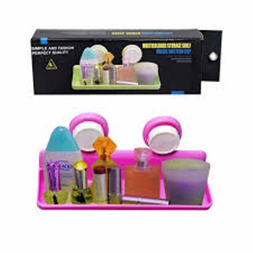 Mensola In Plastica Porta Tutto A Ventosa Bagno Creme Lozioni Trucchi Makeup sus