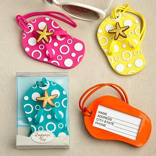 48 Flip Flop Luggage Tags Assorted Colors Beach Wedding Bridal Shower Favors