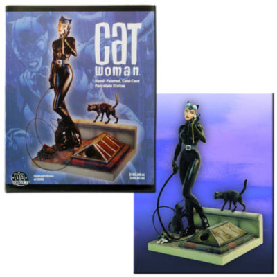 CATWOMAN PORCELAIN STATUE FIGUR - DC DIRECT - LIMITED EDT 472/3500 COLD CAST NEU