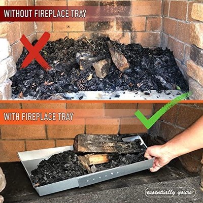 Essentially Yours Adjustable Fireplace Tray | Stainless Steel Expandable Ash and