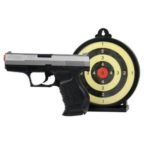 Two-Tone P99 Airsoft Spring Pistol Gun Action Kit w/ 6" Gel Target BB Pellet