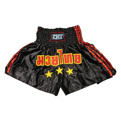 S&S RED BLACK MUAY THAI KICKBOXING SHORTS TRUNKS (XS-XL) (Kids - Adults)