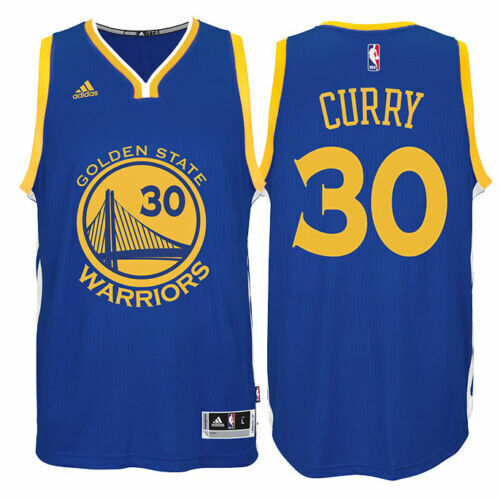 ゴールデンステート・ウォリアーズ 30番ジャージ Sサイズ adidas Golden State Warriors Stephen Curry #30 Blue Adidas NBA