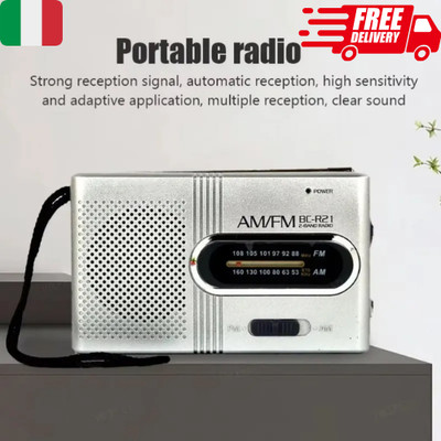 RADIOLINA PORTATILE FREQUENZA AM/FM RADIO TASCABILE CASSA ALTOPARLANTE ANTENNA