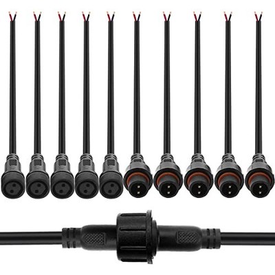 Waterproof Connector LED 2Pin Electrical Connector Wire Male Plug Female Sock...