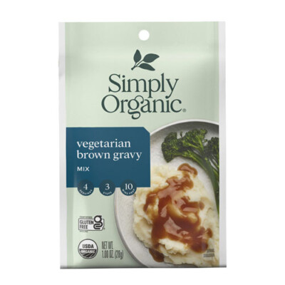 Simply Organic Vegetarian Brown Gravy Seasoning Mix 1 O