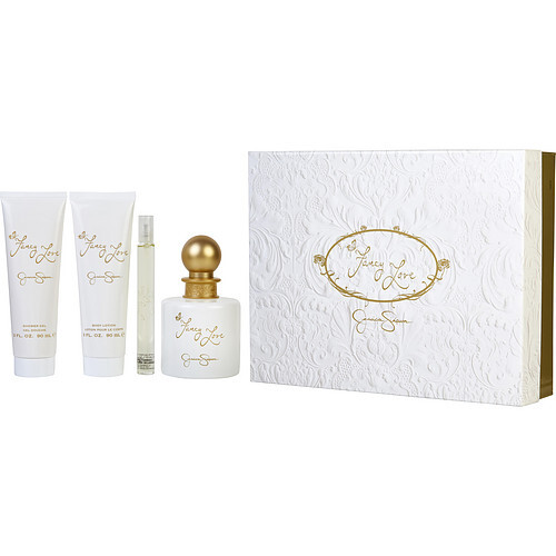 Fancy Love by Jessica Simpson для женщин - Подарочный набор из 4 предметов, 3,4 унции EDP-спрея, 0,34 унции