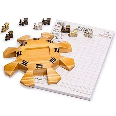 Yellow Mountain Imports Mexican Train Dominoes Accessory Set (5.8-Inch Wooden