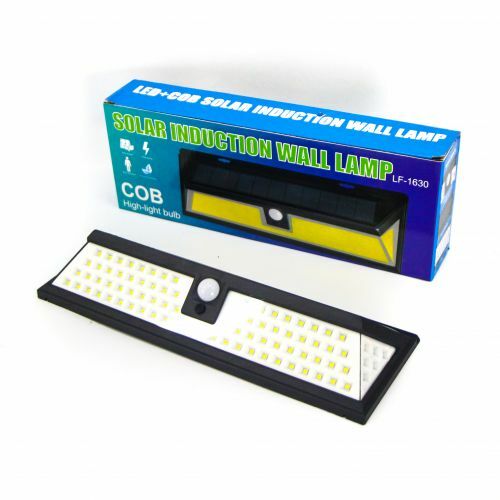 Lampada Faro Solare Led Lf-1630 Con Sensore Applique Parete Esterni sus