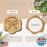 MotiMind 100 Pcs Bow Wax Seal Stickers Bow Wax Seal Stickers, 3D Self Adhesive Decals for Wedding Party Invitation, Greeting Cards, Gift Wrapping(Antique Gold)