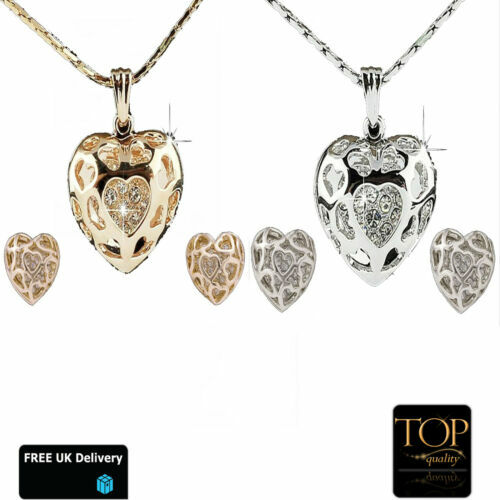 Collane e pendagli di bigiotteria cuore placcato argento in pietra principale cristallo