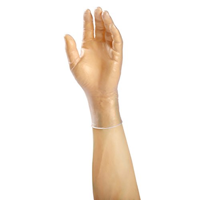 AmerCare Anchor Lightly Powdered Vinyl Gloves, Small, Case of 1000