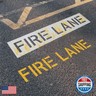 Fire Lane No Parking Stencil Set, 25.6x5.8 No Parking Template and 23.5x5.8 Fire Lane Stencil for Parking Lot Paint Templates Flexible Plastic Traffic Curb Painting Marking Stencils