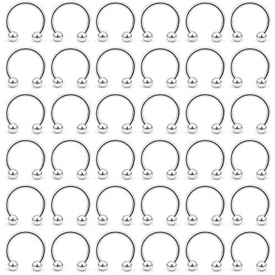 Ftovosyo 36PCS 20G Nose Hoop Rings Surgical Steel Septum Ring Tragus Cartilage