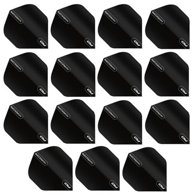 Hardcore Black Extra Thick Standard Dart Flights - 5 sets Per Pack (15 Dart F...