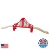 Wooden Train Bridges, Crossing Track Bridge, Wooden Train Track Accessories, Wood Train Tracks, Train Tracks Compatible with All Major Brands, Wood Toys for Girls and Boys