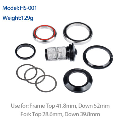Bike headset 1-1/8''-1-1/2'' for frame headset tapered MTB or road bicycle headset