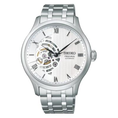 Pre-owned Seiko Presage Sary251 Japanese Garden Skeleton Dial Model Mechanical Men's Watch