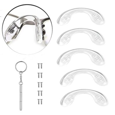 5PCS Eyeglasses Nose Pads Glasses Bridge Strap/Saddle BridgeSoft Silicone Anti